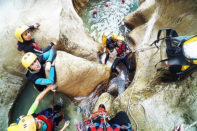 Aquatic canyoning near Benidorm. Estret de les Penyes Bollulla - Where You Start: Restaurante la Cascada Casa Federico and the 10:00am Kickoff