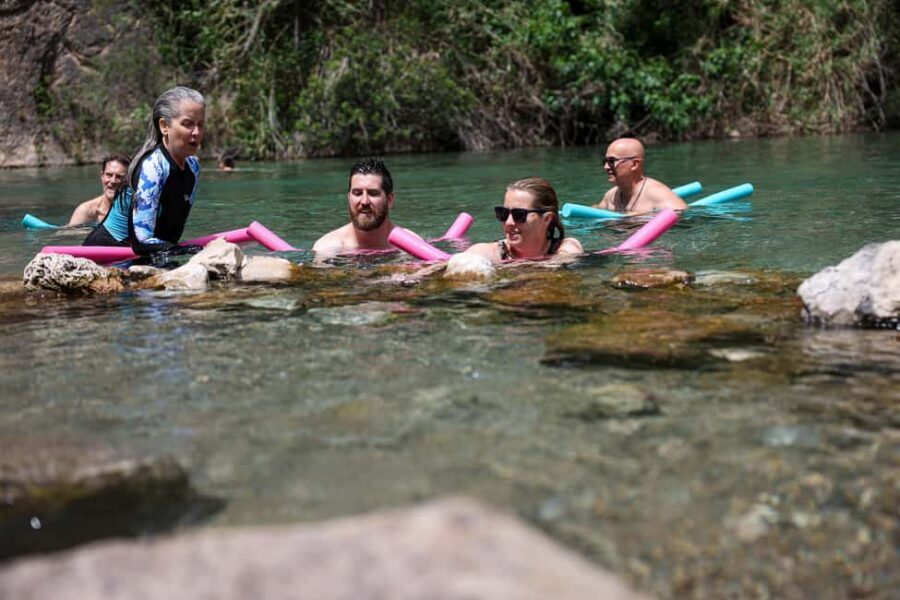 Montanejos Thermal Springs and Waterfall, food included - Stop 1 at Salto de la Novia: Girlfriend Waterfall and a Summer Swim