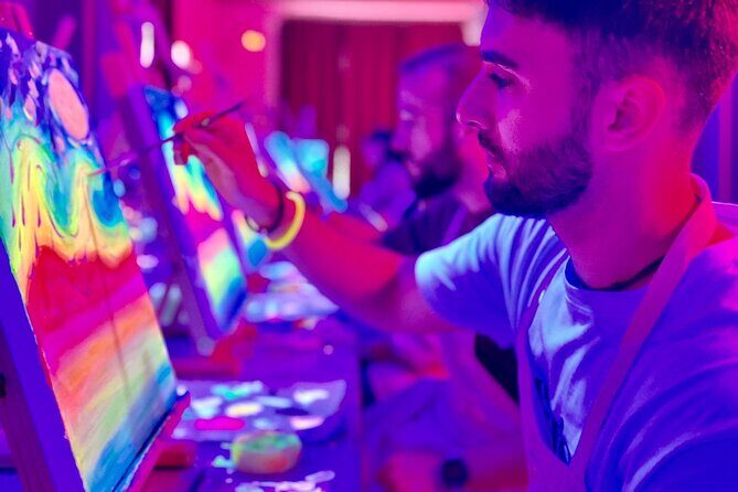 Paint a neon fluorescent picture while drinking unlimited wine - Finding the Art Wine House at Carrer del Bisbe Jaume Pérez